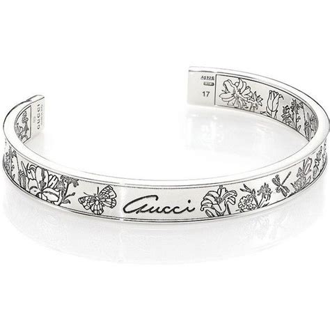 gucci flora silver cuff bracelet|Designer Silver Bracelets .